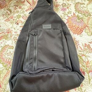 Black Vera Bradley Women’s Recycled Mini Sling Backpack Crossbody Bag